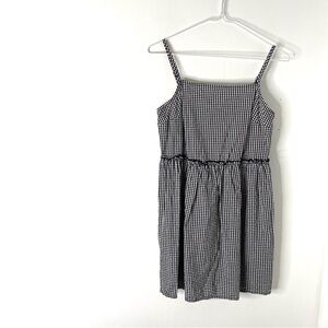 Urban Renewal Black White Gingham Plaid Mini Dress
